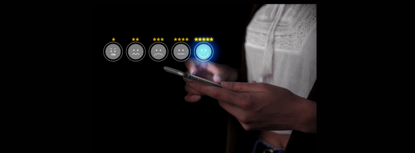 10 Revolutionary Core Banking Trends Transforming Financial Services Today 4 Shows a client rating their customer experience, this is one of the important core banking trends